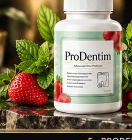 Illustrative ProDentim concept from the approved design reference; packaging has not been verified