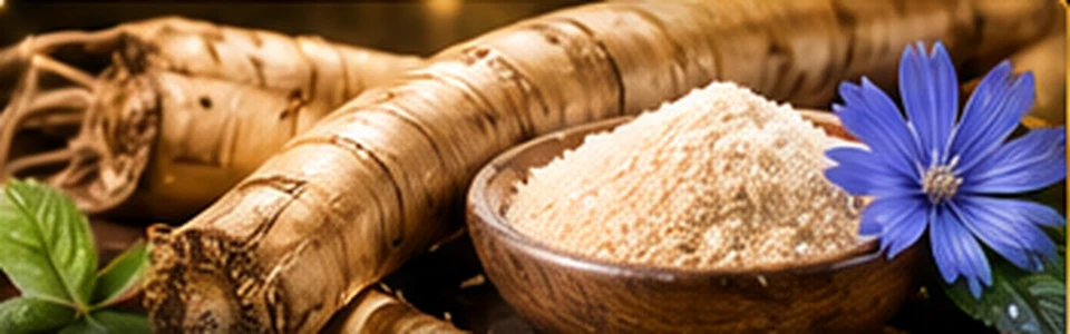 Artistic illustration of inulin; conceptual ingredient imagery, not a laboratory micrograph